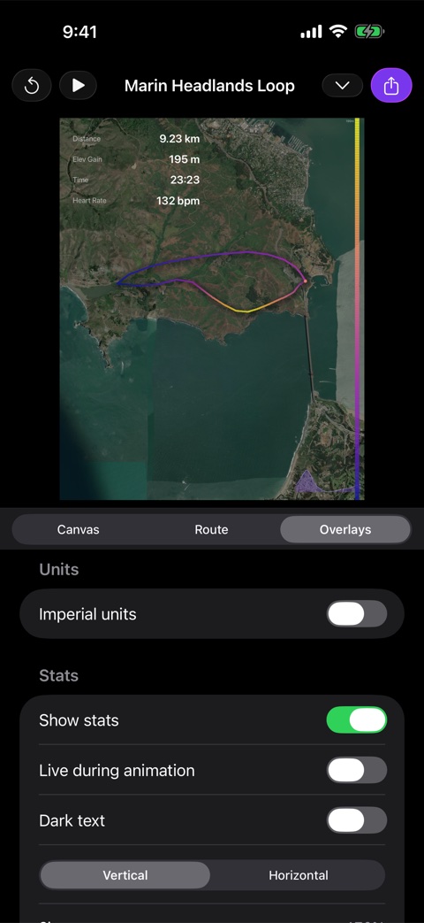 Overlay controls for units, stats visibility and layout